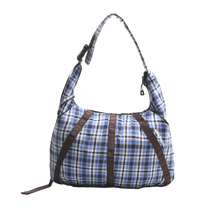 ADDICTIVE Crossbody Bag Dark Blue Plaid