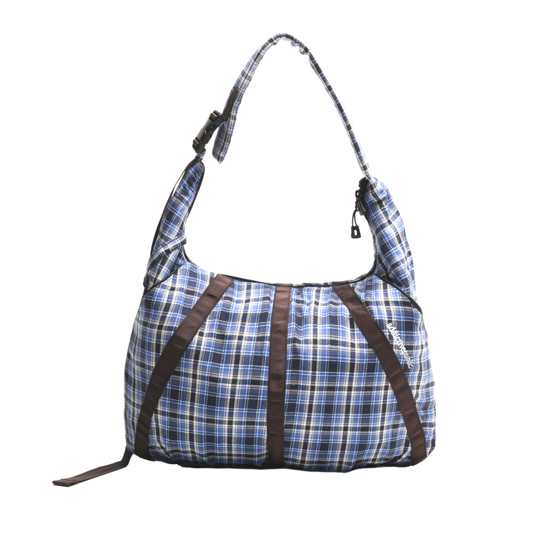 ADDICTIVE Crossbody Bag Dark Blue Plaid