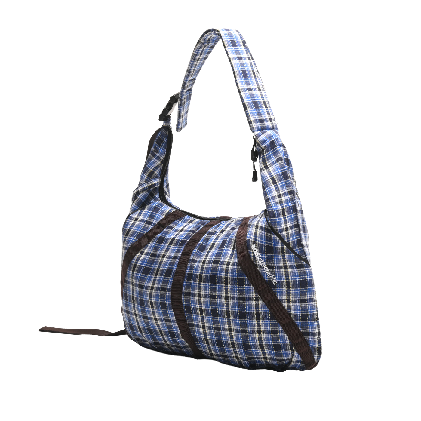 ADDICTIVE Crossbody Bag Dark Blue Plaid