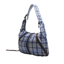 ADDICTIVE Crossbody Bag Dark Blue Plaid